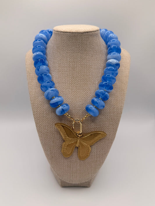 Blue Cecilia w/ Butterfly