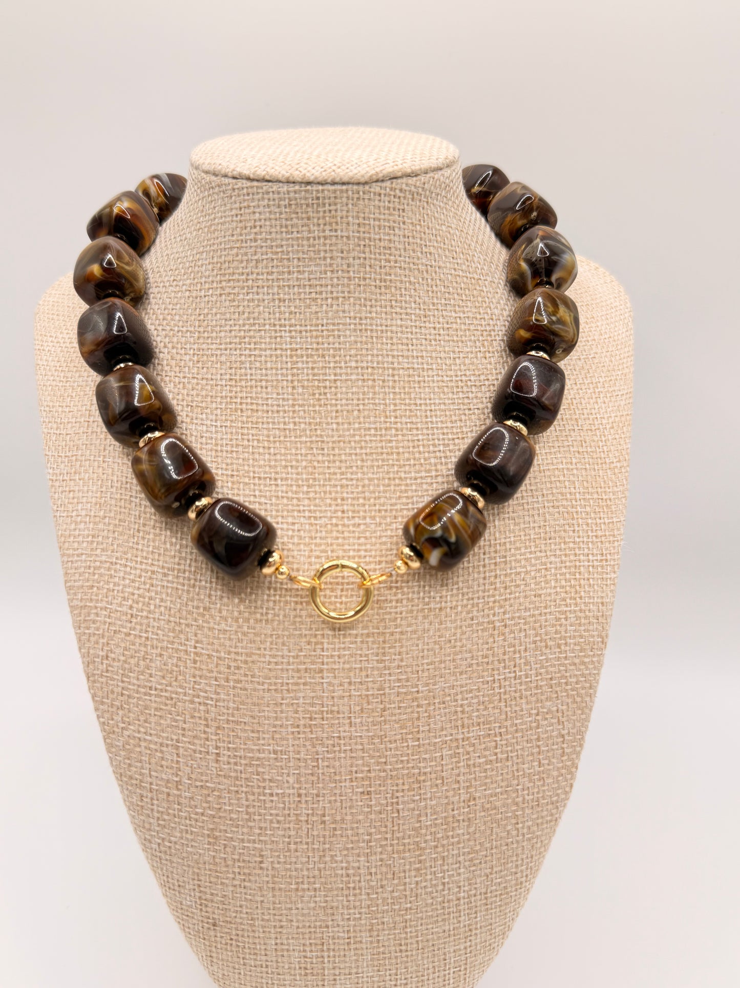Brown Adeline w/ Carabiner Clasp