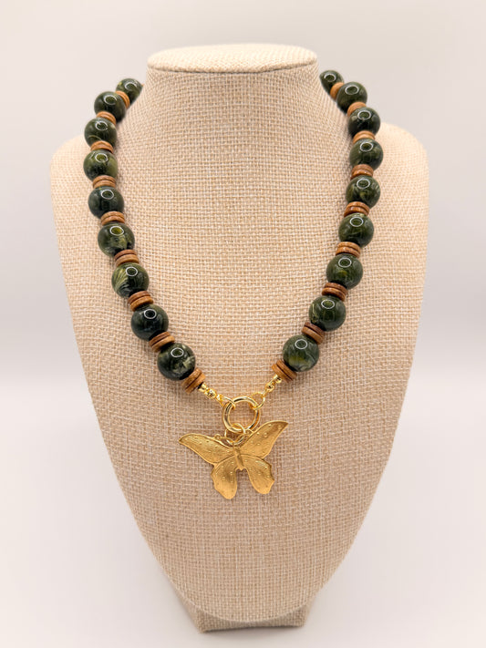 Fern Necklace w/ Butterfly