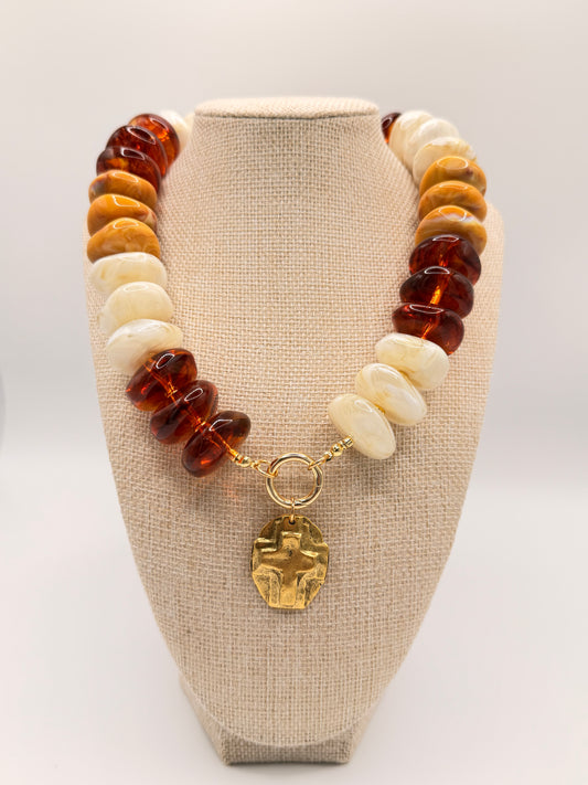 Calista Necklace w/ Cross Pendant