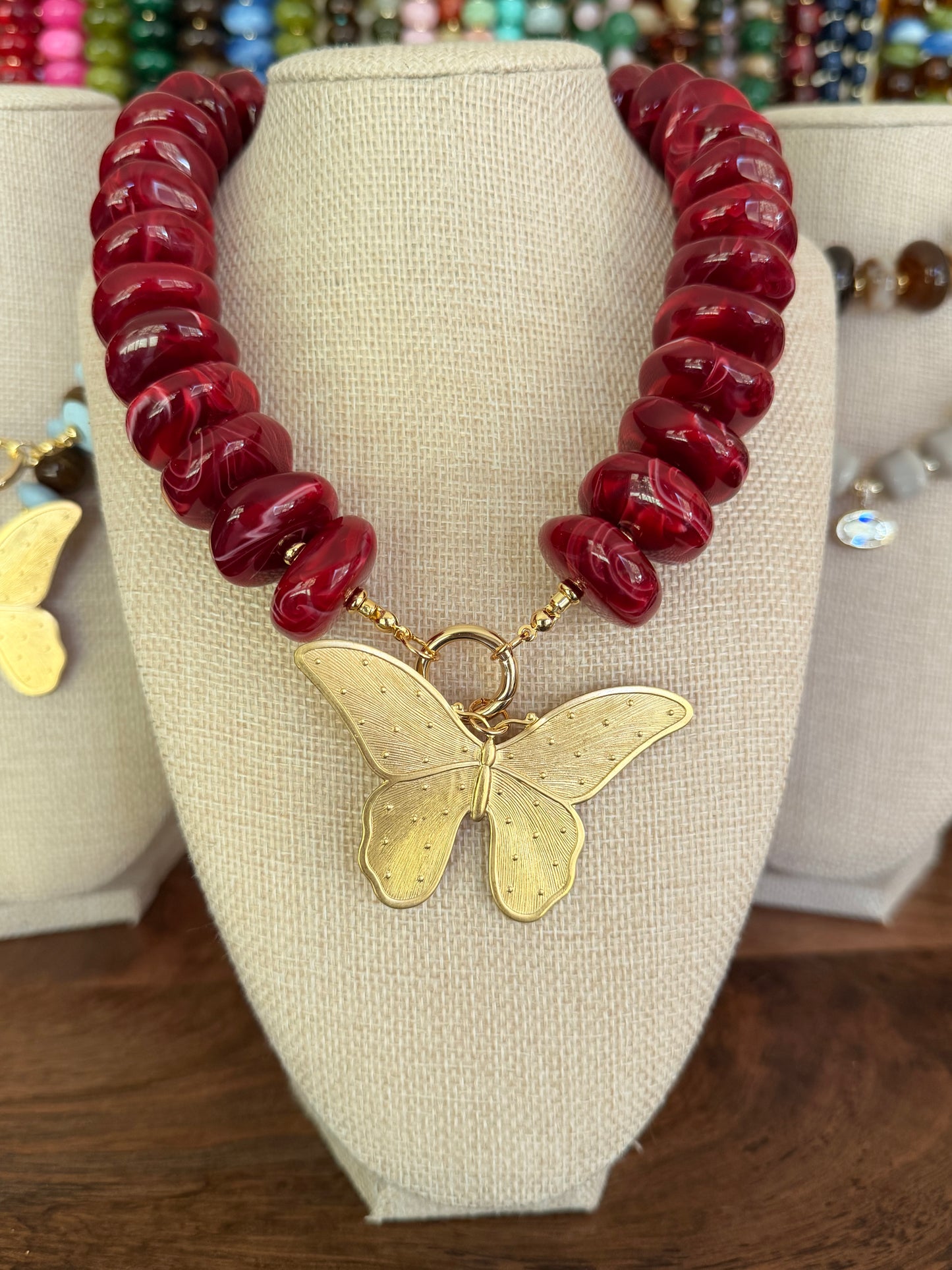 Calista Necklace w/ Large Butterfly